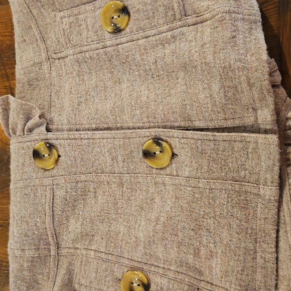 LUII WOOL  BUTTON DOWN RUFFEL JACKET - Picture 7 of 11